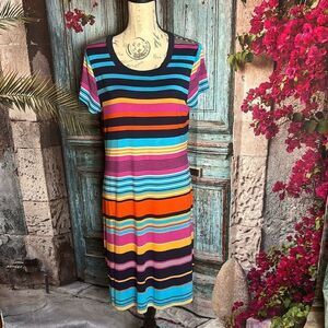 Spense multi color t shirt dress, size medium, excellent‎  condition